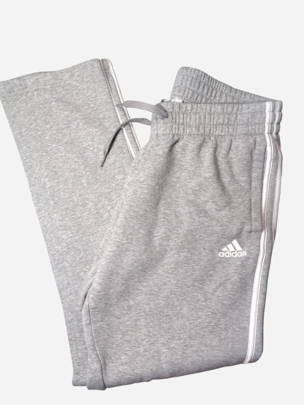 adidas Kids Grey Sweatpants with White 3-Stripes